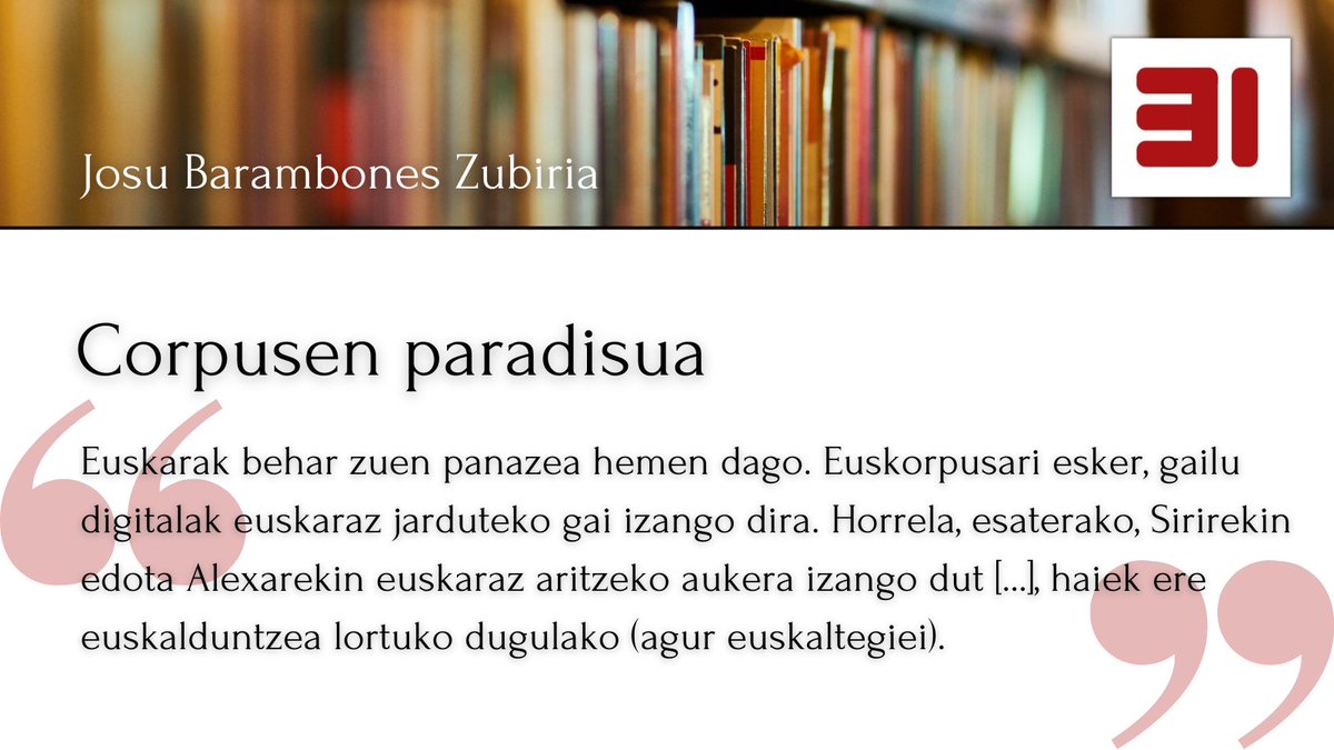 31_eskutik's tweet photo. Gaur, gure blogean, "Corpusen paradisua", Josu Barambonesek idatzitako artikulua:
https://t.co/VdK1Asqc9A https://t.co/LpsdnSu2Et