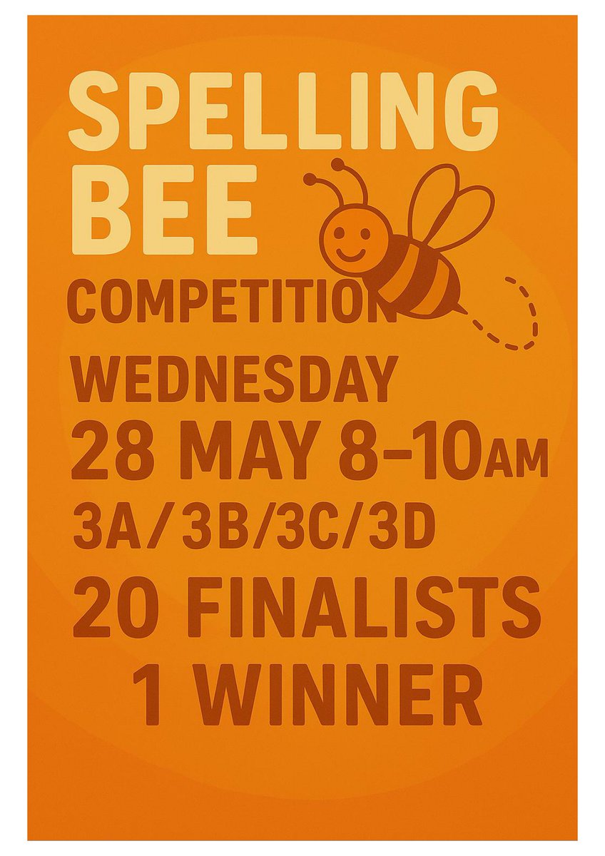Spelling Bee, la compétition américaine annuelle de l’orthographe, revient ! Les élèves des 4 classes de 3ème s’affronteront pour épeler des mots sélectionnés par un jury.
🗓 La finale aura lieu le 28 mai, de 8h à 10h. Qui sera le grand gagnant de l’année ?
<a href="/aefeinfo/">AEFE</a>