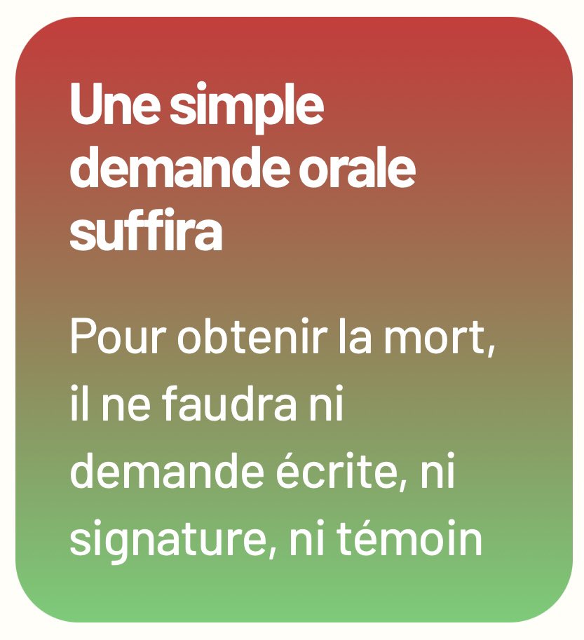 «Si je vous jure, il m'a dit de le tuer» : avec la loi sur l'euthanasie, le meurtre est légalisé.
✅appeldespsy.org