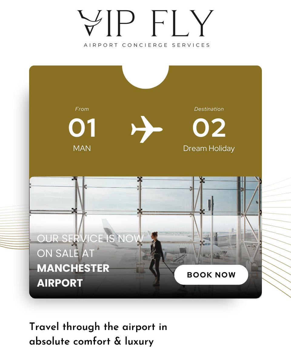 NEW SERVICE - passengers travelling through Manchester Airport's main terminal on commercial flights will be able to elevate their airport experience to new heights of luxury and convenience with VIP-Fly. ✈️
To learn more, please visit - vip-fly.com
#FlyVIPMAN #Travel