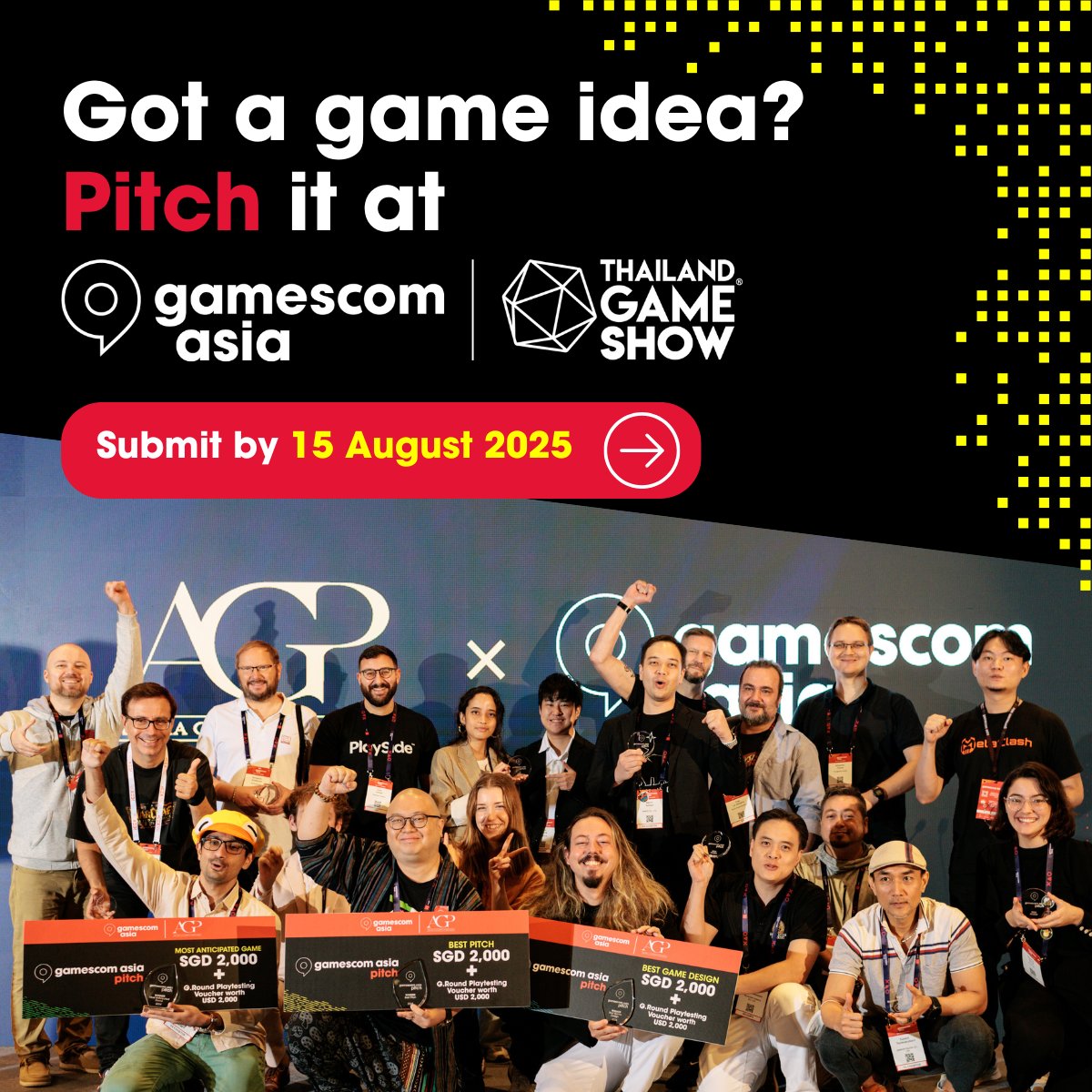 gamescomasia's tweet image. 🎮 Got a game worth showing off?
Pitch it live at the gamescom asia x Thailand Game Show!
📅 17 Oct 2025 | 📍 Queen Sirikit National Convention Center, Bangkok
Submit your game 👉 gamescom.asia/conference/pit…
@AGP_advisory
