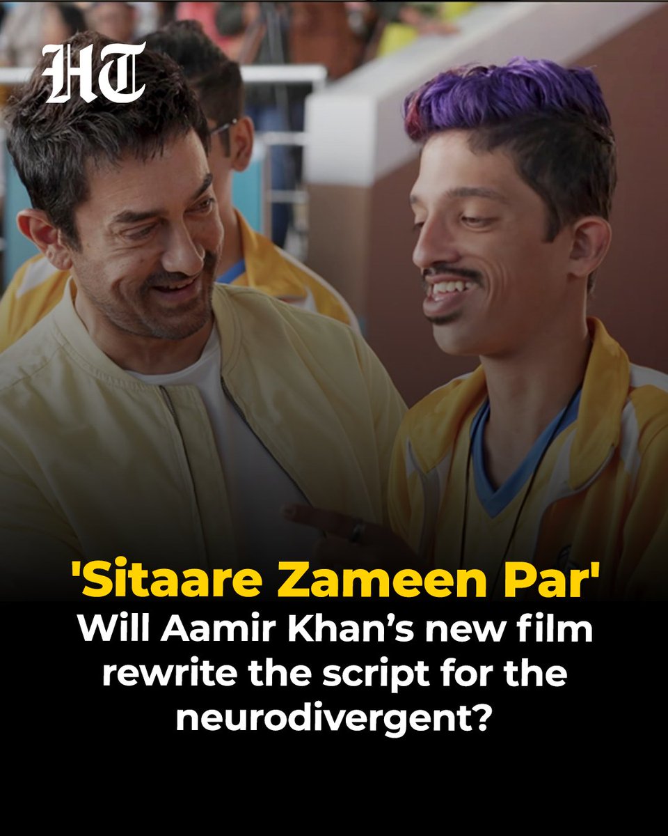 Hindustan Times (@httweets) on Twitter photo 🎬✨ Aamir Khan's #SitaareZameenPar, which features real people with intellectual disability, may be a game-changer for India's 2 million neurodivergent population.
READ full story ⏬hindustantimes.com/lifestyle/heal…
(<a href="/radhikabhirani/">Radhika Bhirani</a>✍🏻) | (via <a href="/hthealthshots/">HT Health Shots</a>) 🎬✨ Aamir Khan's #SitaareZameenPar, which features real people with intellectual disability, may be a game-changer for India's 2 million neurodivergent population.
READ full story ⏬hindustantimes.com/lifestyle/heal…
(<a href="/radhikabhirani/">Radhika Bhirani</a>✍🏻) | (via <a href="/hthealthshots/">HT Health Shots</a>)