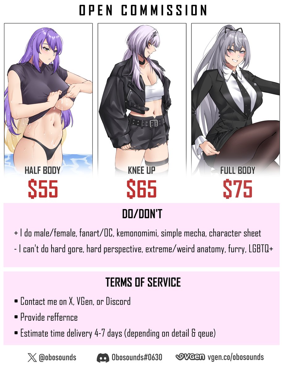 ✨Retweets are really appreciated✨
Hello! I'm open for commissions. If you interested feel free to DM me^^ 
More information:  obosounds.carrd.co

#VGenOpen #commission #comissionsopen #commissionart #ArtCommission