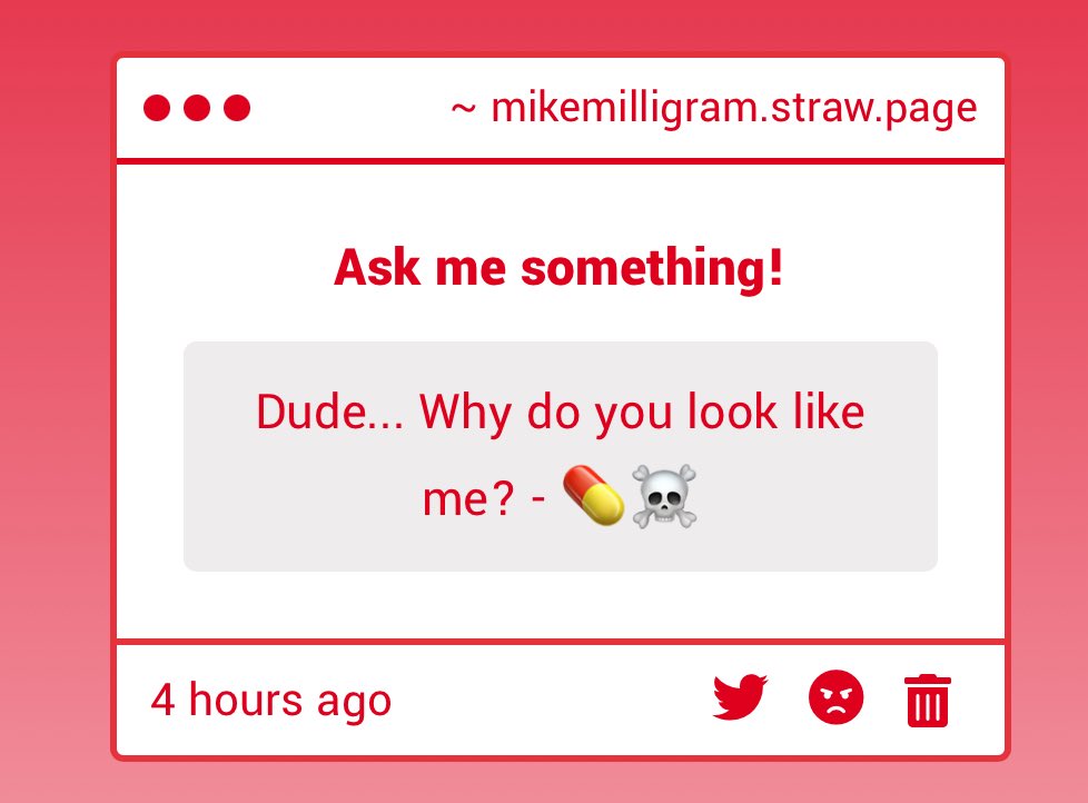 I’m older than you. You’re the one who looks like me.

No clue why tho.