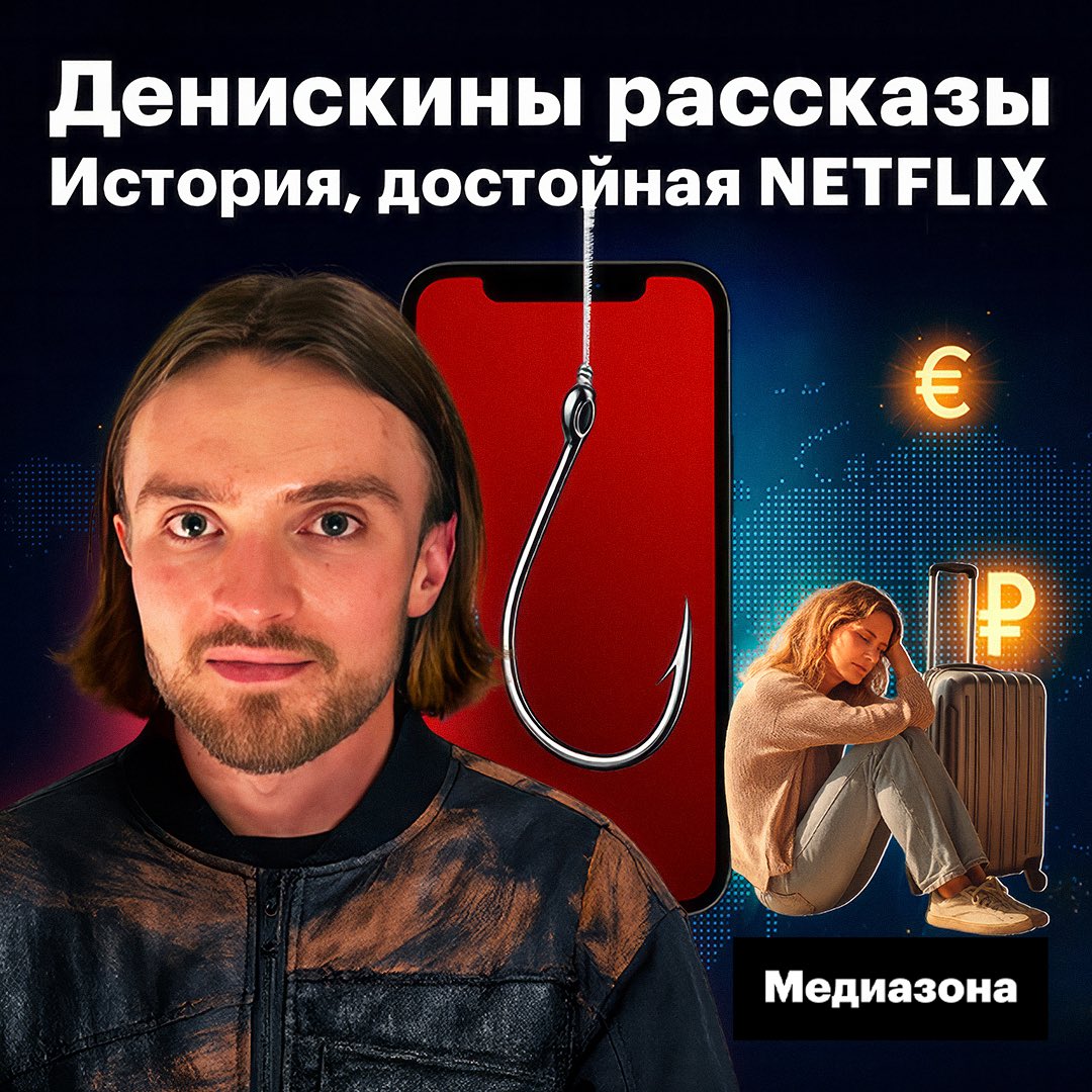 «Денискины рассказы». Фильм «Медиазоны» о мошеннике Денисе Бондаренко.

О Бондаренко мы впервые рассказали в 2023 году — после того, как он убедил своих друзей, что за ними следит ФСБ, и выманил у них около 15 миллионов рублей — якобы на взятки силовикам и эвакуацию из России.