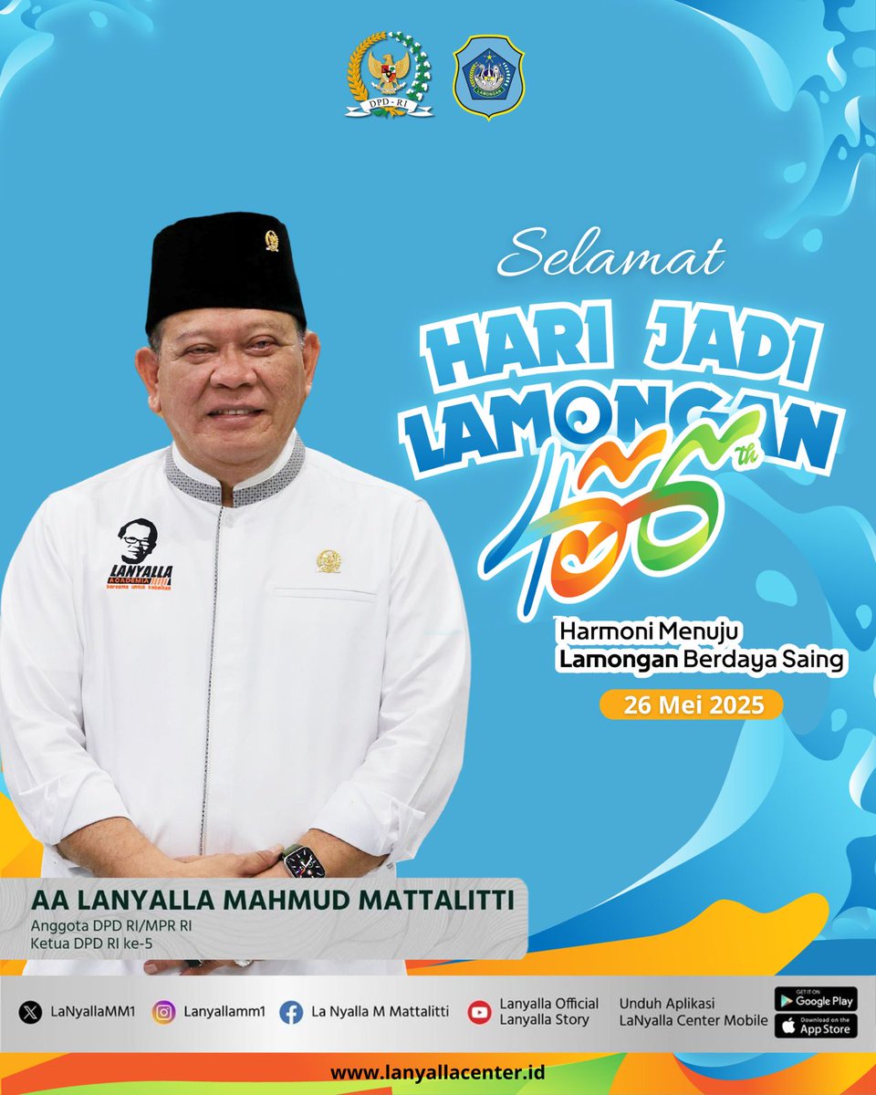 “Dirgahayu Kabupaten Lamongan ke-456”

Semoga Lamongan terus tumbuh menjadi daerah yang maju, mandiri, serta memberi kesejahteraan bagi seluruh masyarakatnya.

Dengan semangat gotong royong dan nilai-nilai kearifan lokal, mari kita bersama menjaga warisan sejarah dan membangun