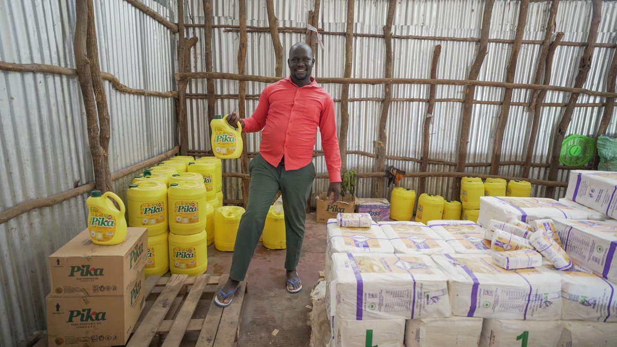With support from <a href="/kkcfkenya/">KKCF - Kakuma Kalobeyei Challenge Fund</a>, the business has expanded by opening a second shop in Kalobeyei Village 3. The new location stocks fast-moving goods like rice, sugar, flour, beans, and bottled water, making them more accessible and affordable to the community. (2/3)