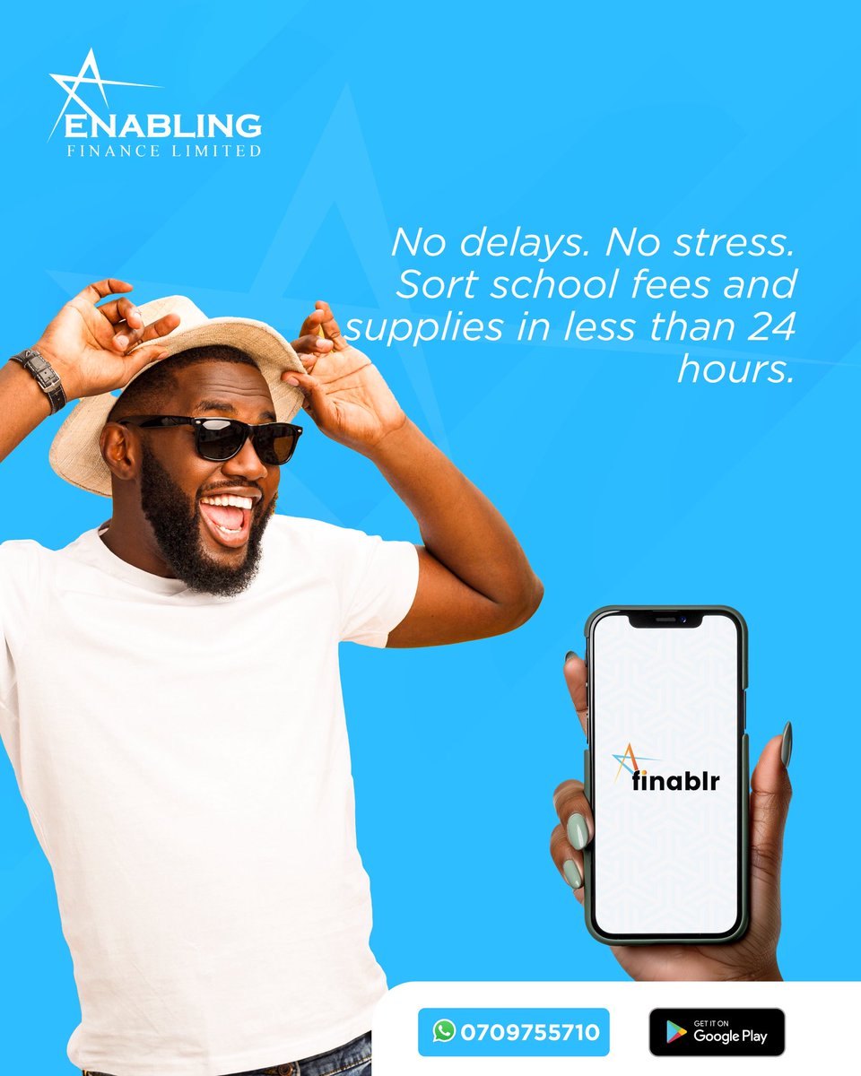 FinablrEFL's tweet photo. Sign up and register to borrow online from trusted registered lenders and take the stress out of paying school fees.

Call 0709755710 or WhatsApp 0706400057 to get started.

#ZIMBA https://t.co/PaTqdJBaYG
