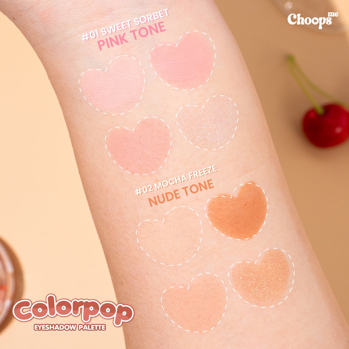 WatsonsThailand's tweet photo. 🎀 #อายแชโดว์ พาเลตต์หัวใจจิ๋ว #Choops
4 เฉดสีในตลับน่ารัก พกง่าย สีแน่น เบลนด์ง่าย ติดทน
 • 01 Sweet Sorbet โทนชมพูละมุน สดใสแบบสาวเกาหลี
 • 02 Mocha Freeze โทนน้ำตาลนัว ดูแพงแบบ effortless
https://t.co/zYIFGJzfLO

ราคาปกติ 119บาท แลกซื้อไม่มีขั้นต่ำ 59 บาท
 #ลิรีวิววัตสัน https://t.co/048dTf2s87