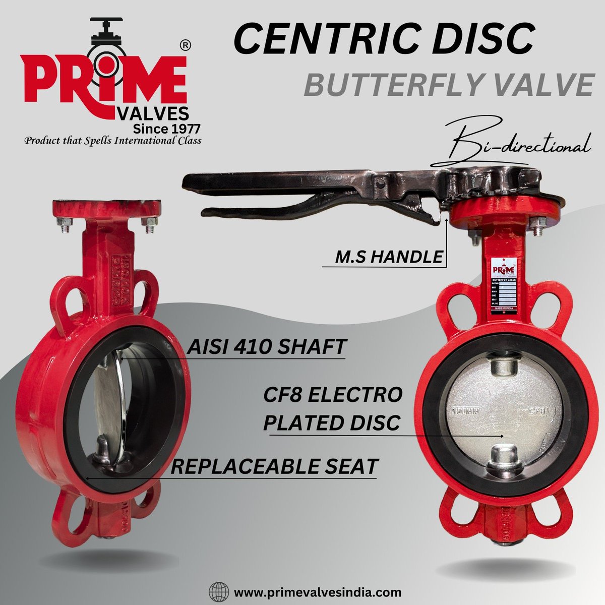 PrimeValves_Mfg's tweet photo. Our Centric Disc Butterfly Valve delivers all three with a corrosion-resistant disc, high-strength shaft, and replaceable seat for low maintenance.
visit - https://t.co/WUcPzo4YG5
#primevalves #centricdiscbutterflyvalve #butterflyvalve #bidirectionalsealing https://t.co/cRq50c6jeh