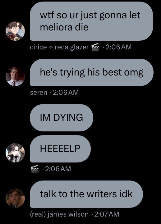 recalingHOS's tweet image. they are roleplaying in the recalings gc