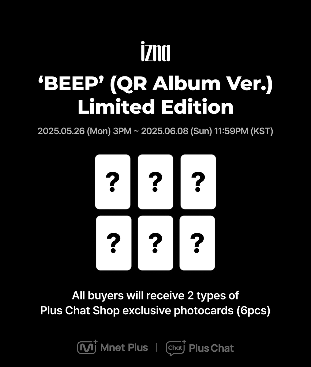 PlusChat] #izna Single Album 'BEEP' (QR Album Ver.) Limited