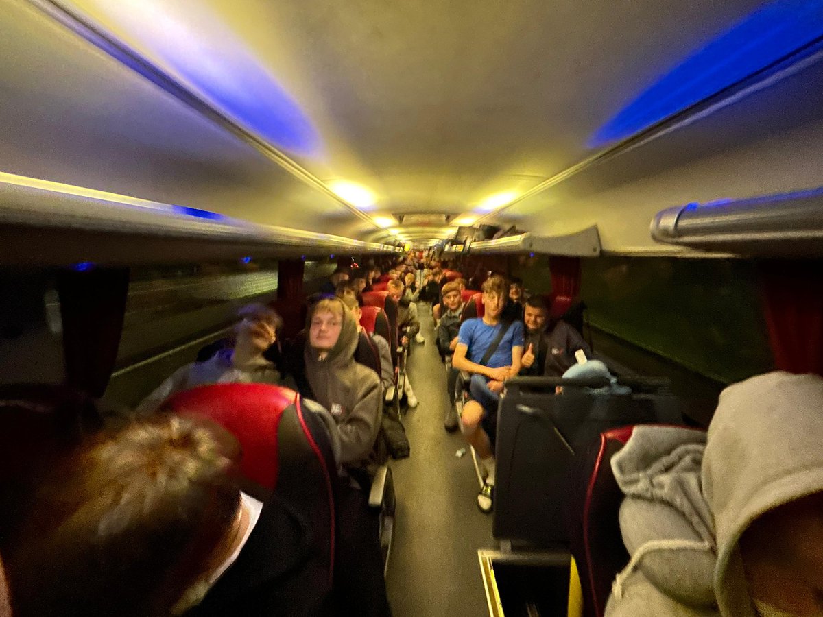 After a 2 hour delayed started due to a broken down bus the football trip to the Netherlands finally departed.