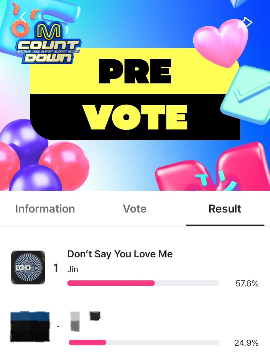Bangtan7_Stream's tweet photo. 🗳️ M-COUNTDOWN PRE VOTING

📢Bring in more devices and Vote 5x for #Jin_DSYLM , widen the gap. It's the last hours🚨

DSYLM — 57.6%
       — 24.9% 

📎 : https://t.co/FzRbeqcAb7 https://t.co/8L0GqFimsf