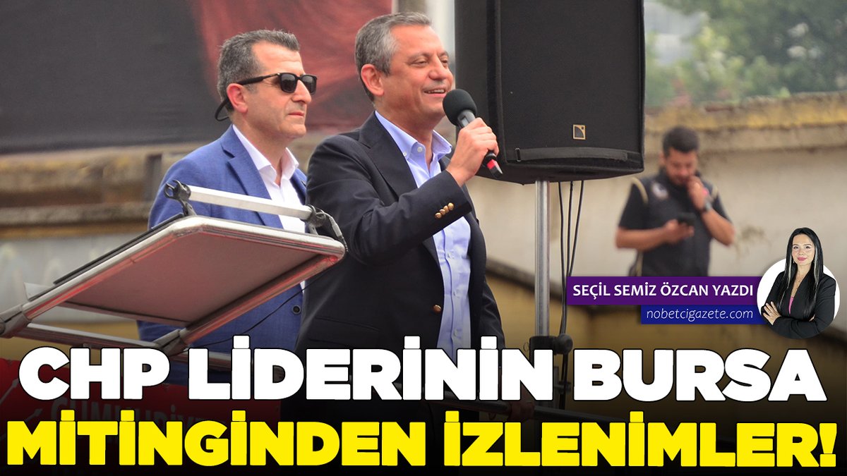 Kale yıkıldı: “Özel” rüzgarı iktidarı sallıyor!
Seçil Semiz Özcan yazdı...
nobetcigazete.com/.../kale-yikil…
#chp  #ÖzgürÖzel #bursa #miting