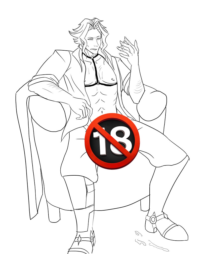 Sketching a new piece, will post full thing soon. ;)
#Dottore #Harbinger #Fatui #GenshinImpact #NSFW