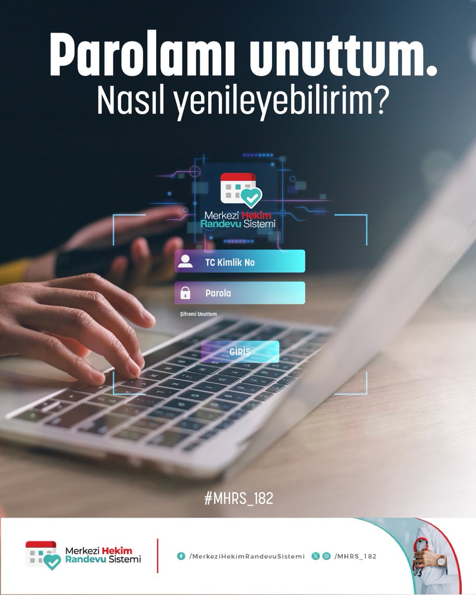 Parolanızı, MHRS'nin giriş panelinde yer alan ''Parolamı Unuttum'' sekmesine tıklayarak “SMS ile Parola Sıfırlama” aracılığıyla yenileyebilirsiniz. Bu şekilde erişim sağlayamıyorsanız MHRS'ye e-Devlet üzerinden giriş yaparak bilgilerinizi değiştirebilirsiniz.