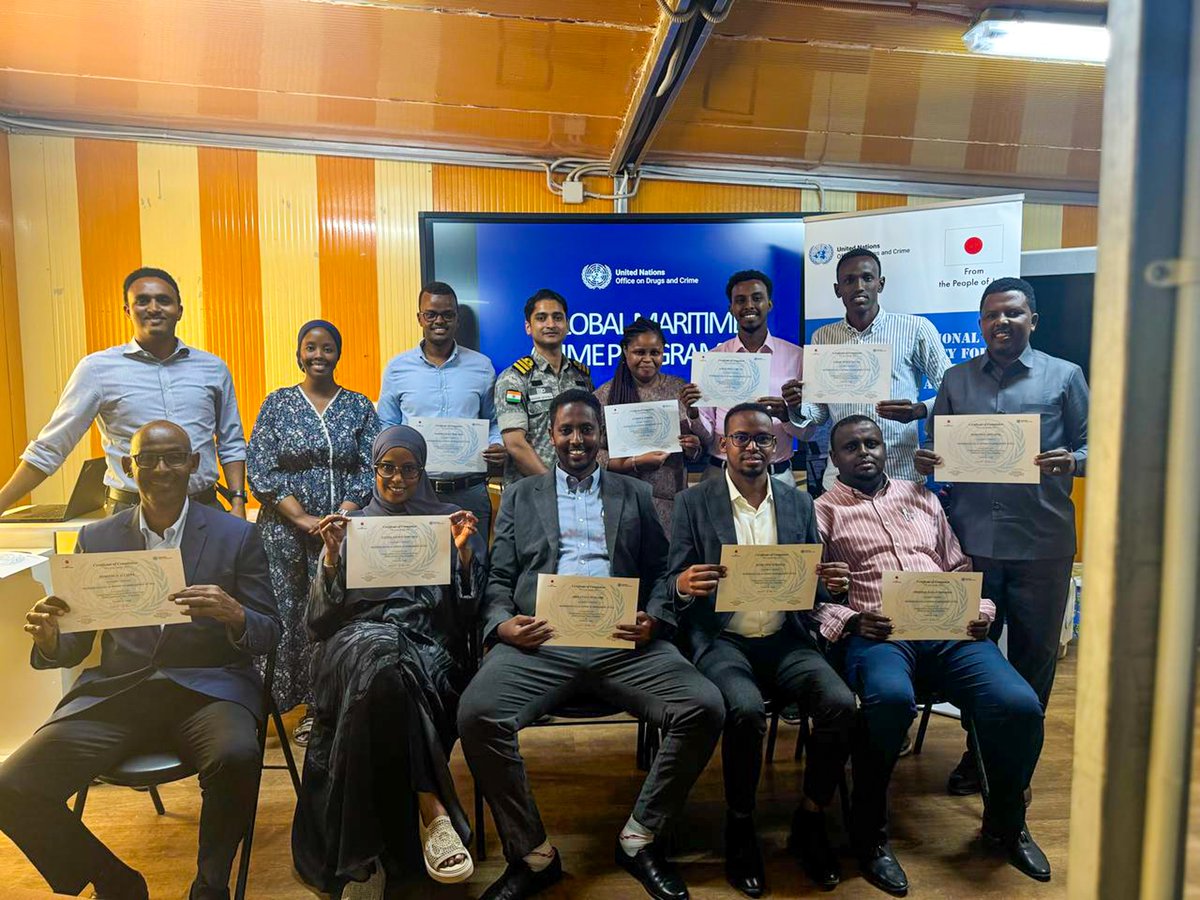 UNTMIS (@untmis_) on Twitter photo As part of <a href="/UN/">United Nations</a> support for the development of #Somalia's 'blue economy,' <a href="/UNTMIS_/">UNTMIS</a> and <a href="/UNODC_MCP/">UNODC Global Maritime Crime Programme</a> recently provided a two-week training for #Somali maritime security agencies - funded by <a href="/JapanGov/">The Gov't of Japan</a>, the rule of law-focused capacity-building centred on strengthening the personnel's As part of <a href="/UN/">United Nations</a> support for the development of #Somalia's 'blue economy,' <a href="/UNTMIS_/">UNTMIS</a> and <a href="/UNODC_MCP/">UNODC Global Maritime Crime Programme</a> recently provided a two-week training for #Somali maritime security agencies - funded by <a href="/JapanGov/">The Gov't of Japan</a>, the rule of law-focused capacity-building centred on strengthening the personnel's