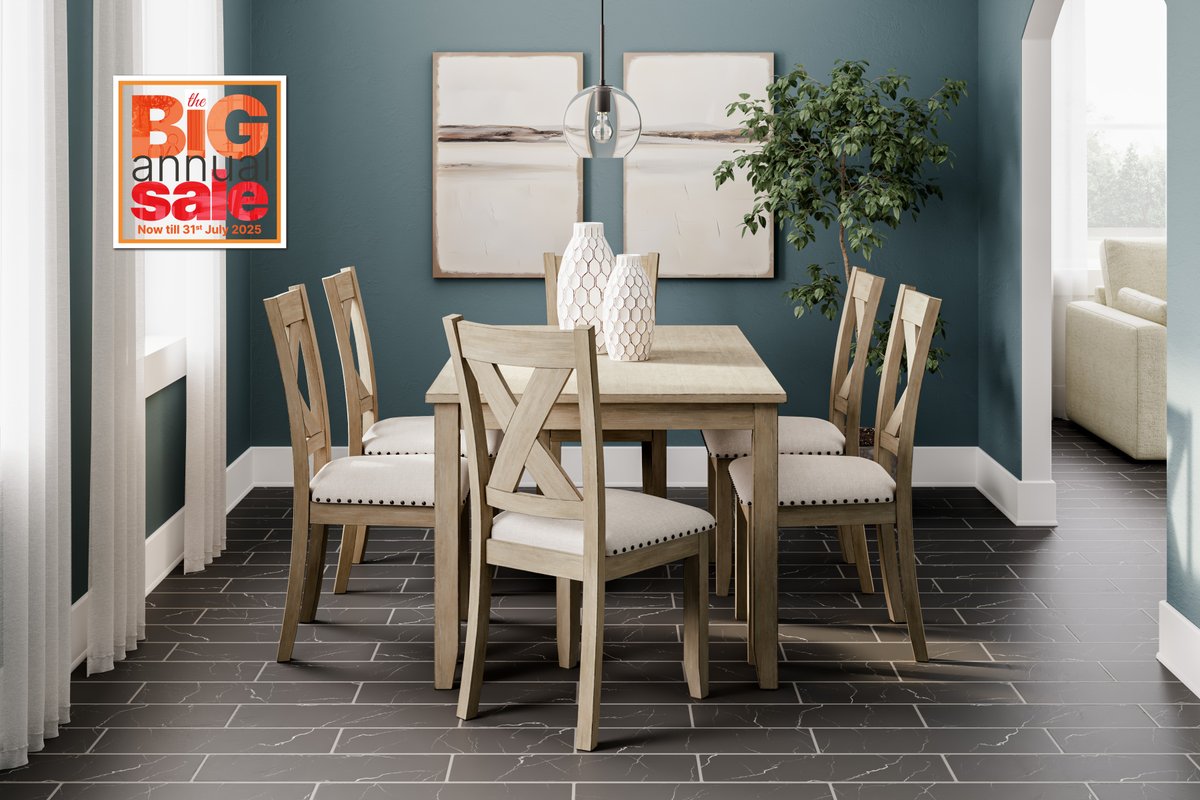 Vhomestoreug's tweet image. 🍽️Our elegant dining sets are crafted for memories — now going for less in our Big Annual Sale this new week!✨

Upgrade your dining space today.

Shop now &amp;amp; save up to 61%!💸

#VictoriaHomeStore #DiningUpgrade #FurnitureSale #MyVictoriaUpgrade #HomeFurniture