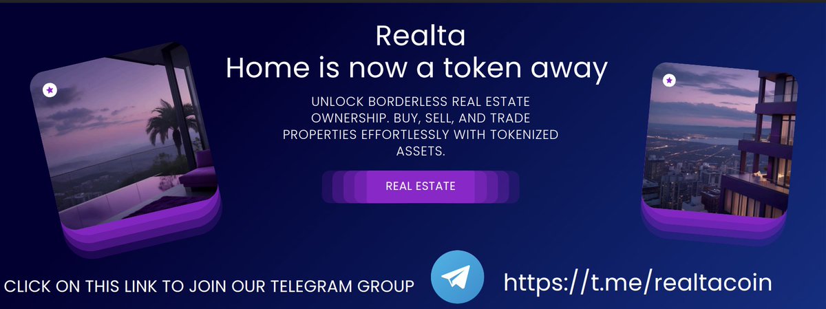 RealtaEstates's tweet photo. Real estate is evolving — and you can be part of it.
Own a piece of the cities you love.
Accessible. Global. Real.
👉 Join the community: https://t.co/X1664GiB9B
#RWA #RealWorldAssets #TokenizedRealEstate #DeFi #OwnershipReimagined #Web3 #PassiveIncome #PropertyInvesting https://t.co/BlakJ5EHwW