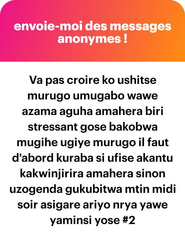 umuhirwa 2 😎🤞🏽 tweet media