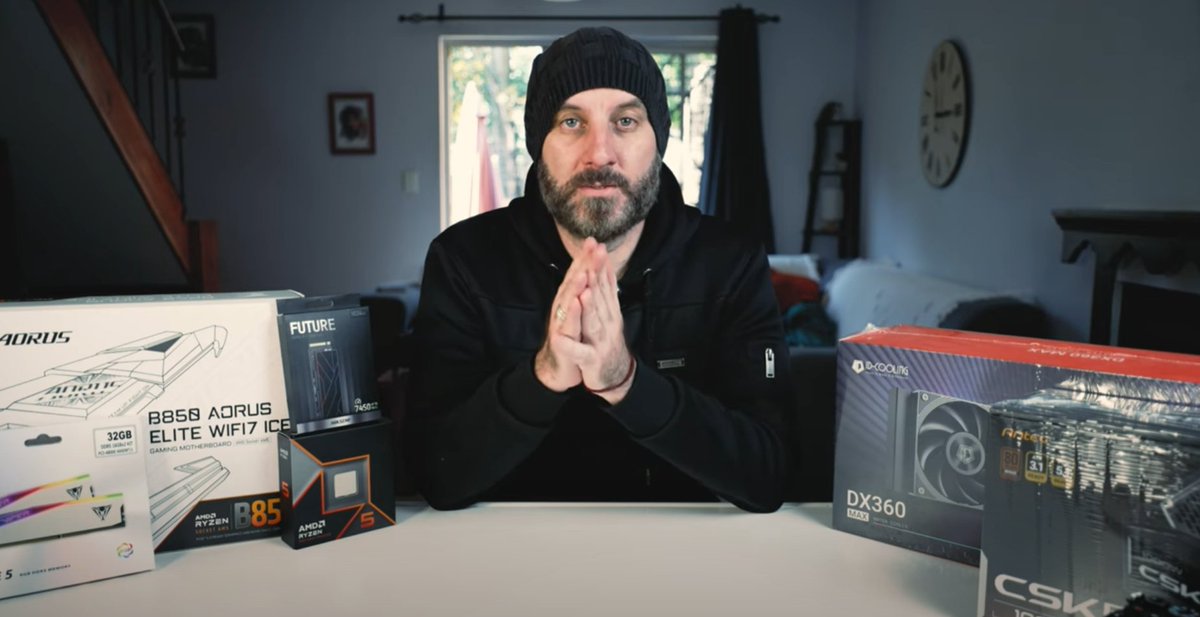 South African creator Just Jean just showed us his incredibly "woody" test bench featuring the Gigabyte B850 Aorus Elite WiFi 7 and AMD Ryzen 9 CPU.
Check out his video at youtube.com/watch?v=tXCH7n…