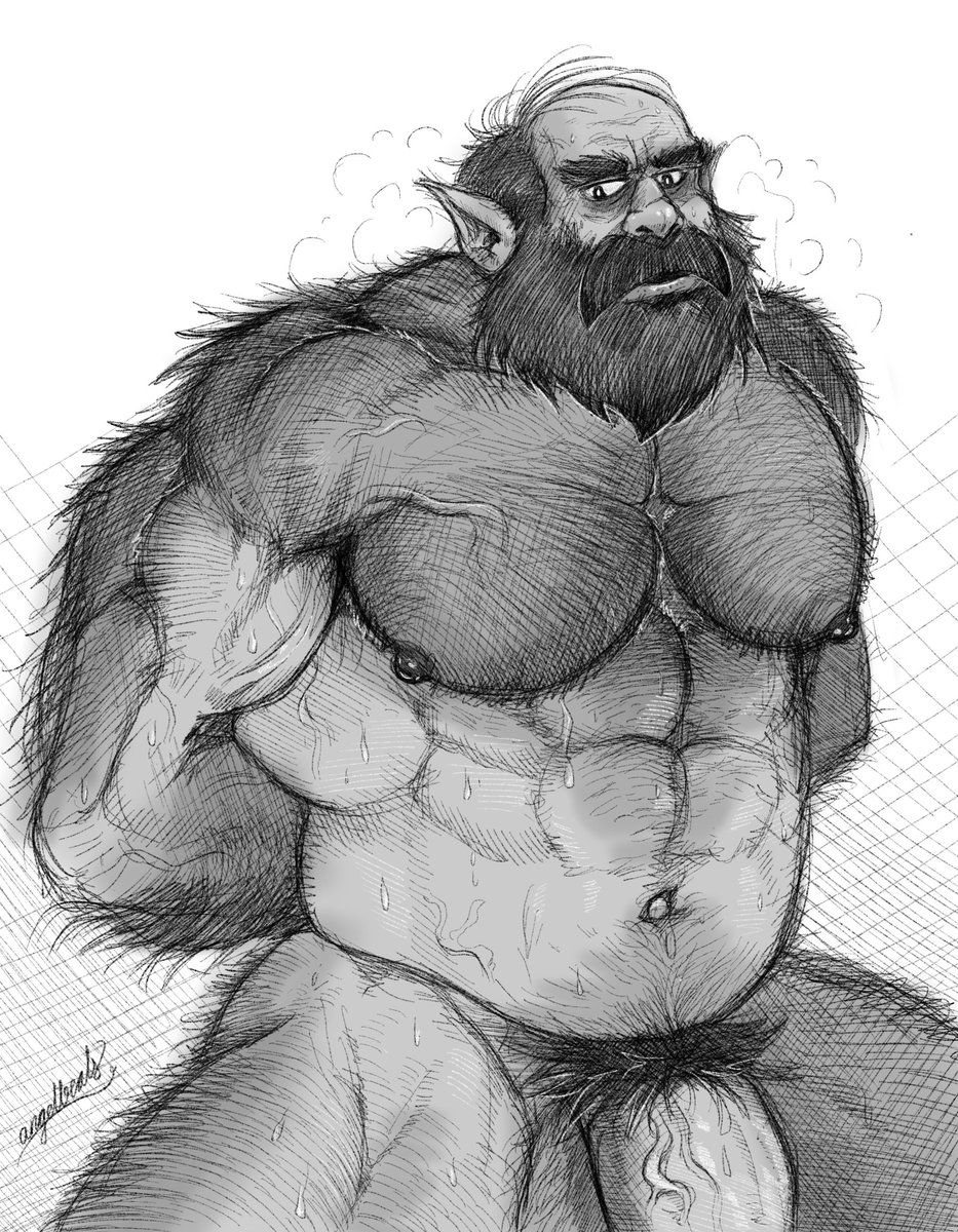 Working up a sweat 💦 Josh <a href="/zachy00502676/">....</a> loves drawing him.
#hairybeast #quicksketch #sweaty_musty_dick #hot