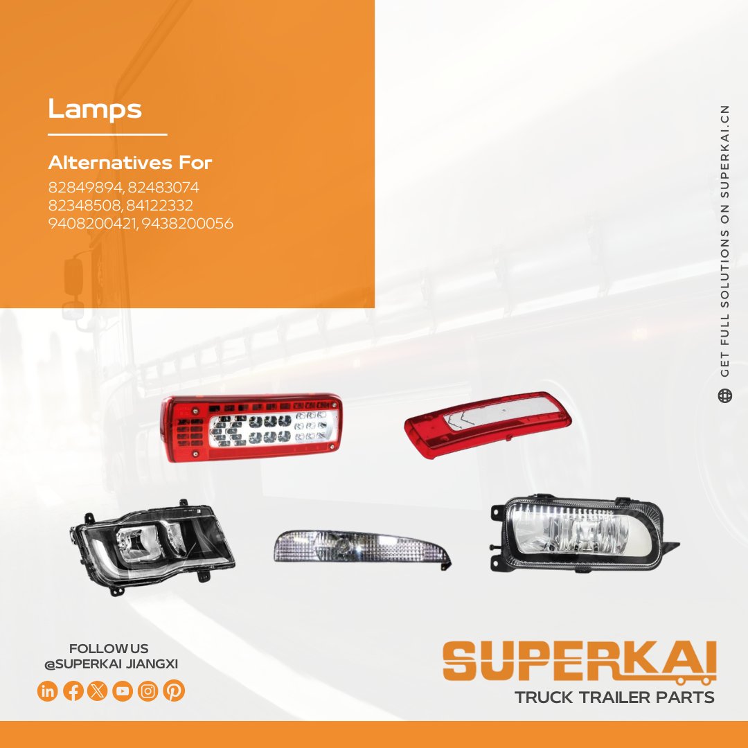 Light your way for maximum visibility and safety on every haul.
Alternatives For: 82849894, 82483074,82348508, 84122332,9408200421, 9438200056

superkai.cn
WhatsApp: +86 177 4666 5823
Email: sales@superkai.cn

#HeavyDuty #cvparts #trucklamps