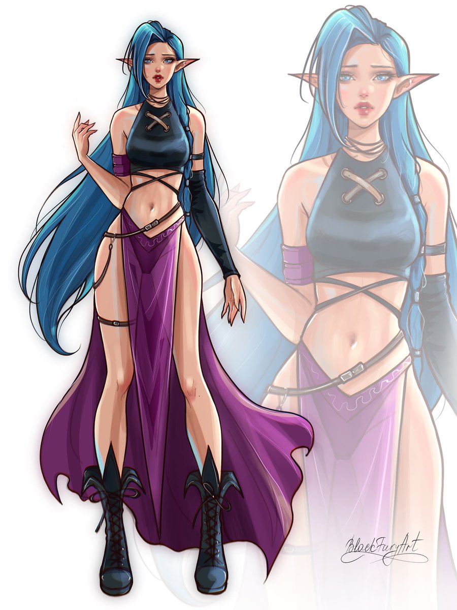 Jinx. Elf version 
#art #arcanefanart #jinxarcane #blackfuryart #jinxart #characterdesign #Fanart #DnDcharacter