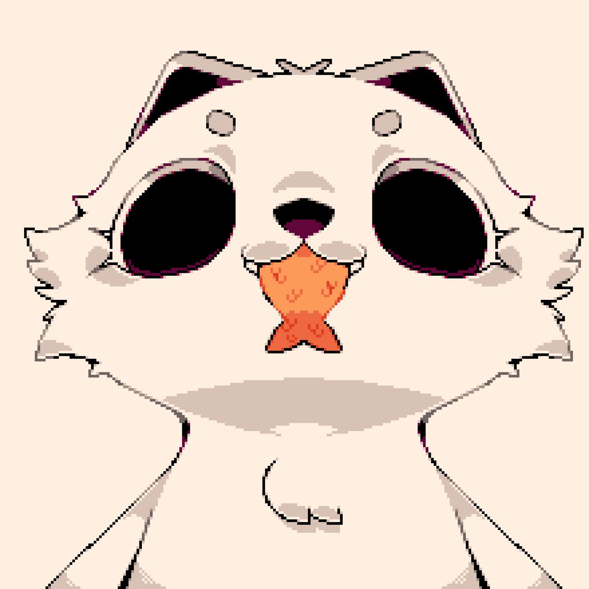 Day 269: ⚪⚫🐱🐟
#pixelart