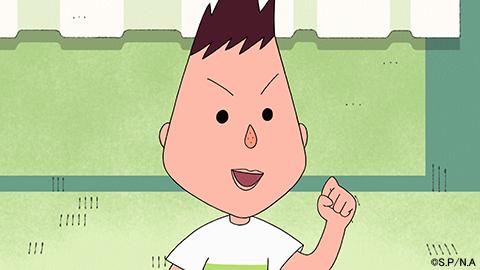 tweet_maruko_en's tweet photo. It is Yamane's birthday today🎂 Congratulations😊💛💛💛

Yamane suffers from stomachache when he feels nerves. He wants to be a strong person so tries to be hard and strong but fails as he worries about his stomach too much.

#ChibiMarukoChan #Jun29 #birthday https://t.co/De59msJh7O