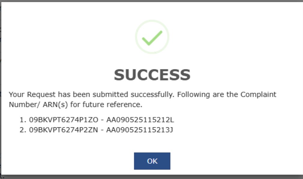 tripathiji9935's tweet photo. I Want to Inform Two fake GSTIN numbers have been created using my PAN without My consent.
 I Reported @Infosys_GSTN both the Gst portal
The Arn No is...
AA090525115212L
AA090525115213J
It's been a few days since I Reported  but No action has been taken. https://t.co/a1uajy4NX0