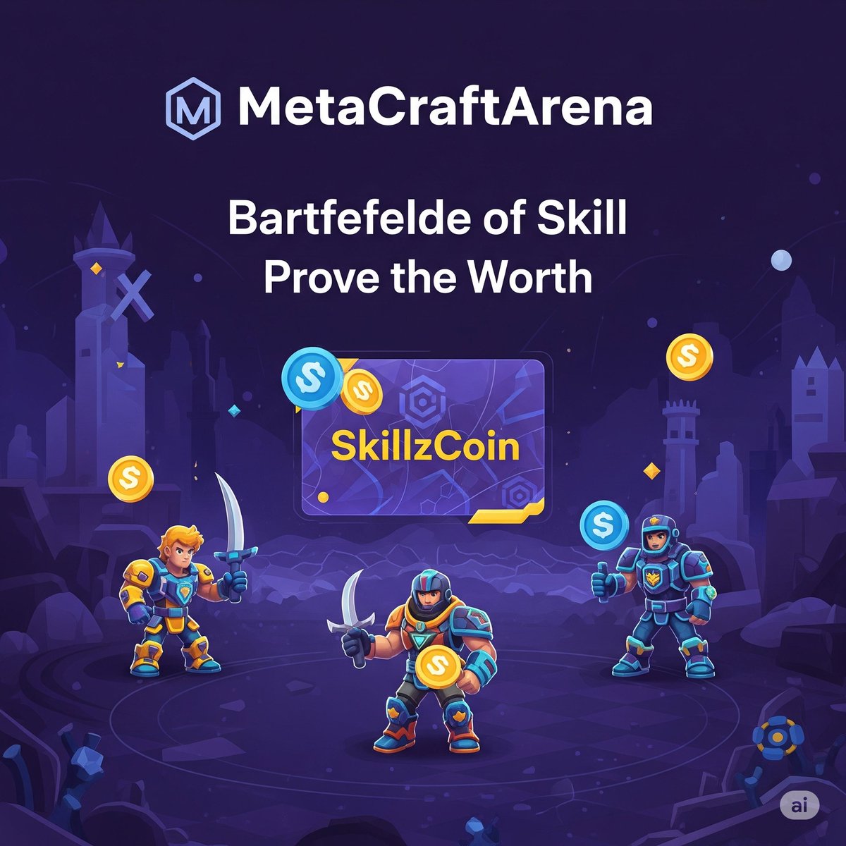 MetaCraftArena's tweet photo. 🚀 Enter the Arena!
MetaCraftArena isn’t just a game — it’s a battlefield of skill.
🏆 Compete.
💰 Earn SkillzCoin.
⚔️ Prove your worth in the meta.
The future of gaming is here. Are you ready?
#MetaCraftArena #SkillzCoin #GameFi #CryptoMeme #SkillzCoin #DegensUnite #CryptoTwitter #CryptoHumor #Crypto #DeFiCommunity