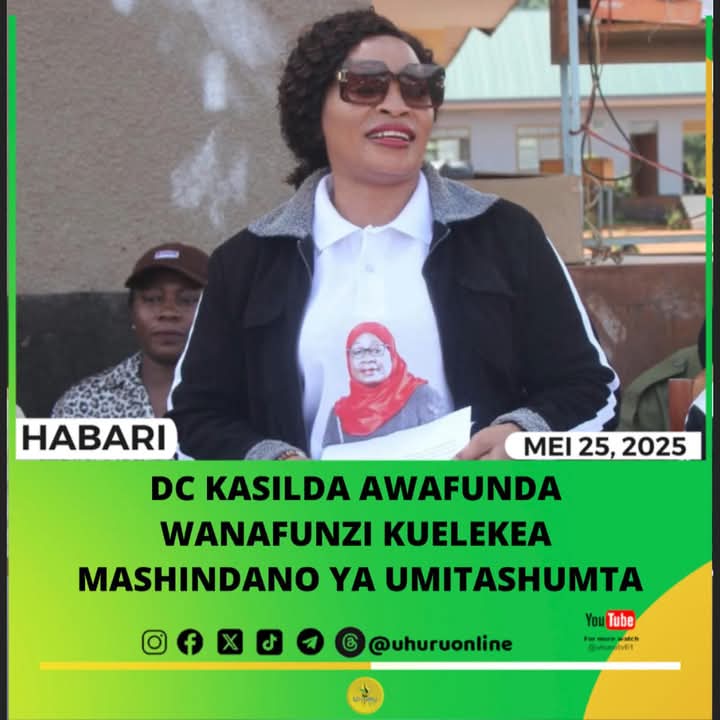 UhuruOnlinetz's tweet photo. #HABARI: MKUU wa Wilaya ya Same mkoani Kilimanjaro, Kasilda Mgeni, amewasihi wanafunzi 120  kutoka wilayani humo, wanaoelekea kushiriki mashindano ya UMITASHUMTA ngazi ya mkoa kwa mwaka 2025, kuzingatia nidhamu...

Soma>>>https://t.co/BZ2AhEAwCZ https://t.co/KRt0F4kGIY