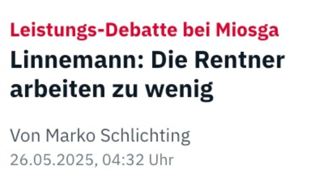 Und ich dachte als Rentner sei man im Ruhestand?
Ein Grund weniger die CDU zu wählen.
