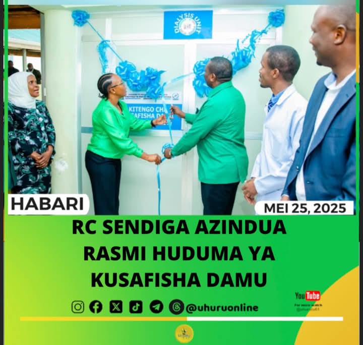 UhuruOnlinetz's tweet photo. #HABARI: MKUU wa Mkoa wa Manyara, Queen Sendiga, amezindua rasmi huduma ya kusafisha damu (Dialysis), pamoja na huduma ya kipimo cha mfumo wa chakula katika Hospitali ya Rufaa ya Mkoa wa Manyara...

Soma>>>https://t.co/Tcka1Nk50D https://t.co/1sgmhQrMC2