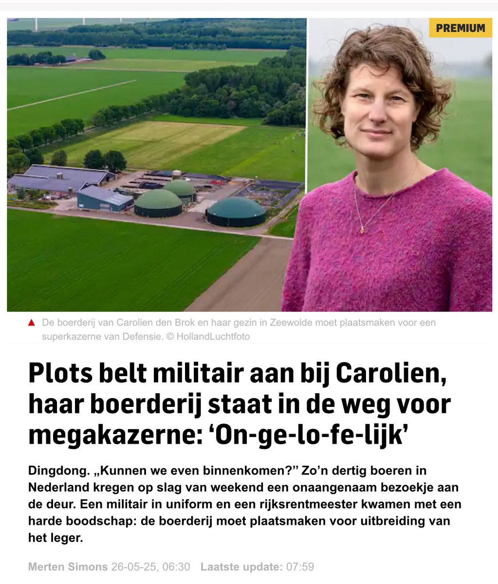 Onteigening. Dit kan en mag dus blijkbaar in Nederland. 

Denkt u: “Ach, het is maar een boerderij.”? 

Besef dat u ook aan de beurt komt als het uw overheid behaagt!

Link naar artikel: archive.ph/s8hwV