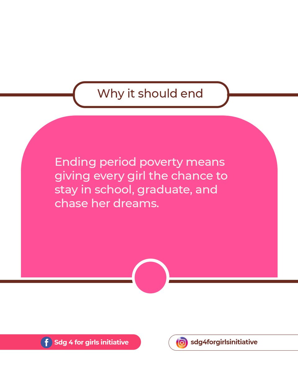 Period poverty keeps millions of girls out of classrooms. 

Let’s change the narrative. #SDG4forgirls is tackling this head-on!

#fowgi #endperiodpoverty #girlseducation #menstrualhealth