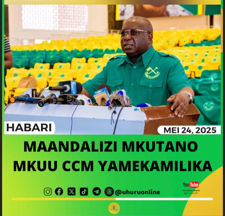 UhuruOnlinetz's tweet photo. #HABARI : KATIBU wa NEC, Itikadi, Uenezi na Mafunzo wa Chama Cha Mapinduzi (CCM), Amos Makalla amesema maandalizi ya Mkutano Mkuu unaotarajiwa kufanyika Mei 29-30 ukitanguliwa na Kamati kuu (CC) na Halmashauri kuu(NEC)...

Soma>>>https://t.co/zh93bsBJ1p https://t.co/9OqonPfJBE