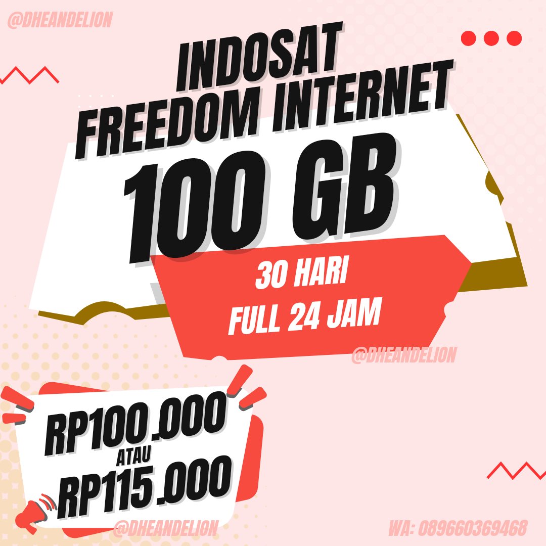 Kuota Indosat ready all nomor
30 HARI
5GB 28K
10GB 37K
15GB 47K
50GB 93K
100GB 115K

Isat im3 murah #zonauang