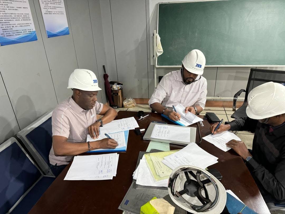 HYPREP’s PC , Prof. Nenibarini Zabbey, led a technical team to JSB Zhejiang Jiangshan Transformer Co., Ltd. in China for the Factory Acceptance Test of transformers for the Ogoni Power Project, inspecting and approving key equipment for shipment.