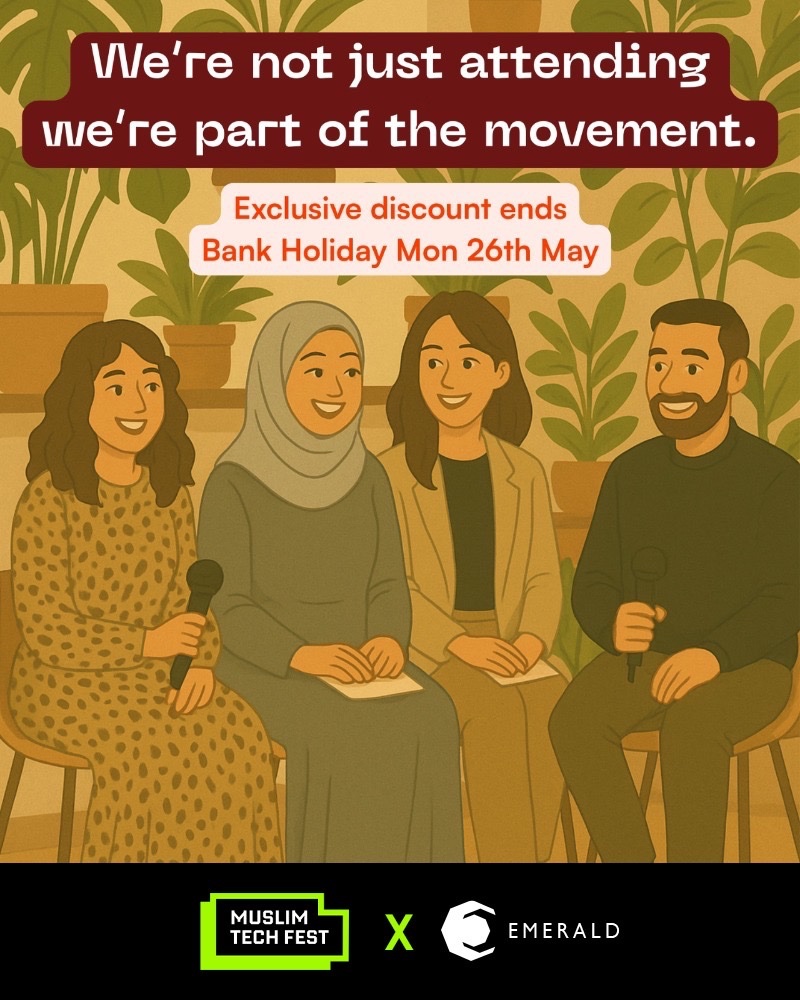EMERALD (@emeraldnetwork) on Twitter photo Deadline today! <a href="/muslimtechfest/">Muslim Tech Fest</a>
🎟 Use code *Emerald* for a discount off the full rate tickets - book via ti.to/muslimtechfest… Deadline today! <a href="/muslimtechfest/">Muslim Tech Fest</a>
🎟 Use code *Emerald* for a discount off the full rate tickets - book via ti.to/muslimtechfest…
