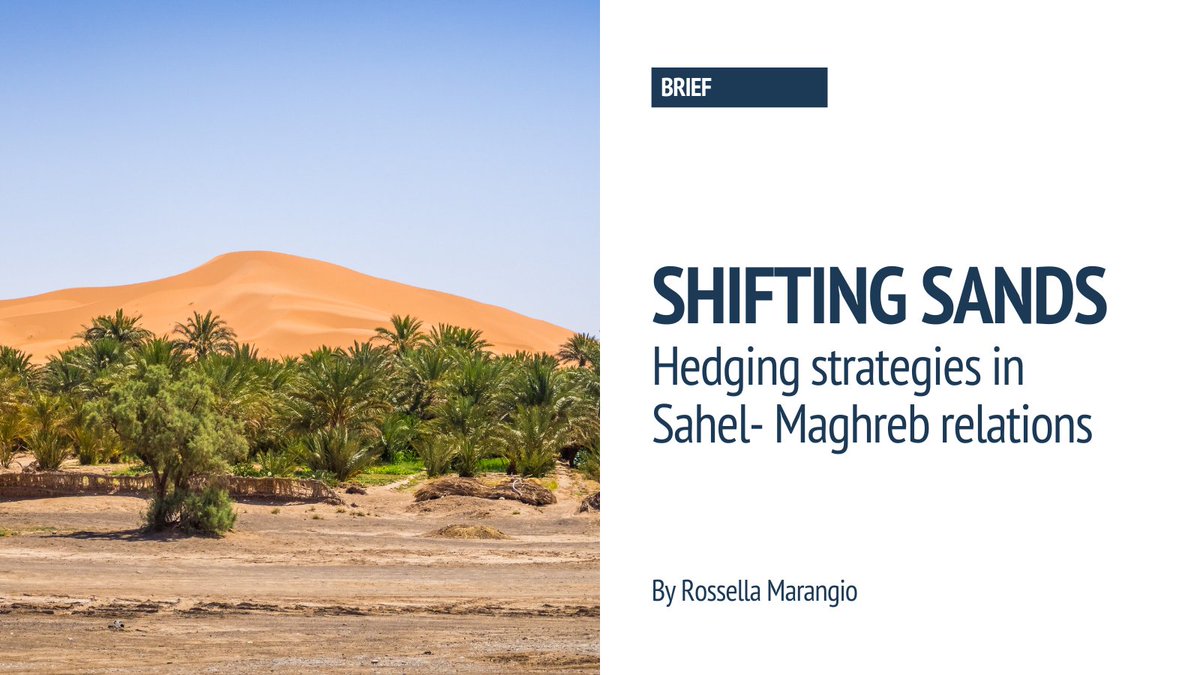 EU Institute for Security Studies (@eu_iss) on Twitter photo Alliances are shifting in the Sahel & Maghreb as countries hedge between old & new partners.
🇷🇺 Sahel turns to Russia
🇩🇿 Algeria pivots to Niger
🇲🇦 Morocco boosts ties in Sahel via education & energy
<a href="/Ross_Marangio/">Rossella Marangio</a> unpacks the trend ➡️ iss.europa.eu/publications/b… Alliances are shifting in the Sahel & Maghreb as countries hedge between old & new partners.
🇷🇺 Sahel turns to Russia
🇩🇿 Algeria pivots to Niger
🇲🇦 Morocco boosts ties in Sahel via education & energy
<a href="/Ross_Marangio/">Rossella Marangio</a> unpacks the trend ➡️ iss.europa.eu/publications/b…