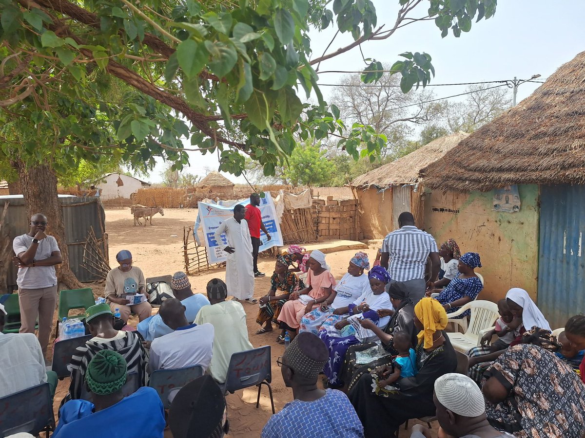 Our second team is conducting a capacity-building training today in #Sabach Nyieyen, #NorthBank Region, focusing on the special accountability process and the work of the Reparations Commission. This training aims to empower victims by equipping them with essential knowledge and