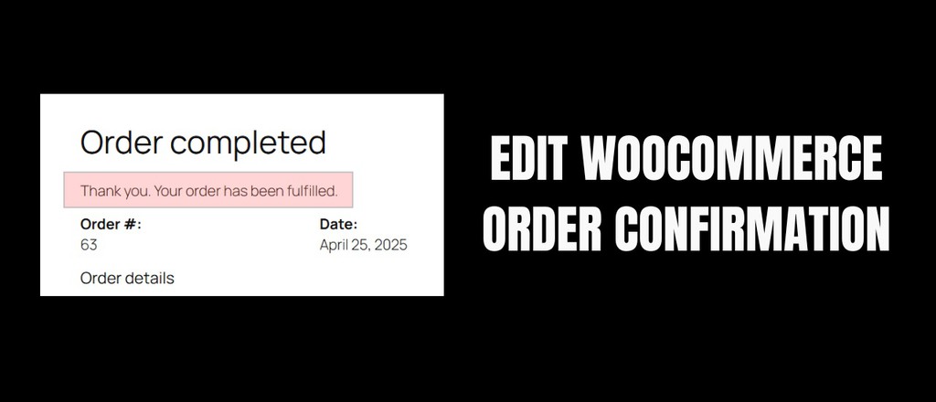 Change “Your Order Has Been Fulfilled/Received” on WooCommerce Thank You Page▸

How to Change the WooCommerce Order Confirmation Message

👉 lttr.ai/Ae4O7

#WooCommerceThankYouPage #WooCommerceOrderConfirmation