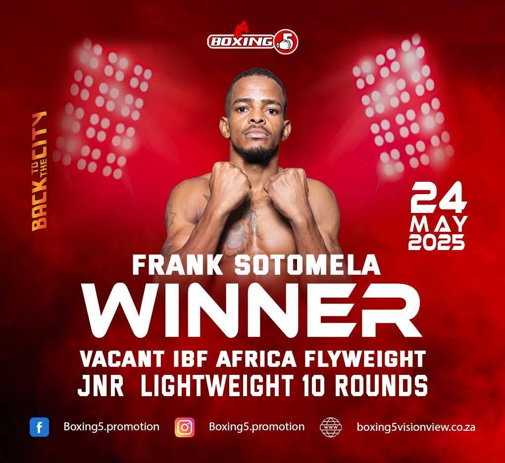 BoxingsaR's tweet image. 🏆 Boxing 5 Promotions | Back to the City Results
📍 Carnival City | 24 May 2025

🏆 Kadri wins TKO 9 (IBF Youth Feather)

🔥 Dlamini KO 7 Ponphitak

💥 Sotomela, Nqothole &amp;amp; Khanyisa claim title wins on points

✅️ Feldman, Hassim &amp;amp; Zinman also victorious

🥊🇿🇦