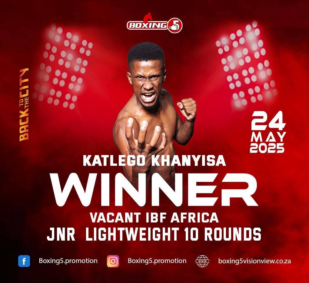BoxingsaR's tweet image. 🏆 Boxing 5 Promotions | Back to the City Results
📍 Carnival City | 24 May 2025

🏆 Kadri wins TKO 9 (IBF Youth Feather)

🔥 Dlamini KO 7 Ponphitak

💥 Sotomela, Nqothole &amp;amp; Khanyisa claim title wins on points

✅️ Feldman, Hassim &amp;amp; Zinman also victorious

🥊🇿🇦