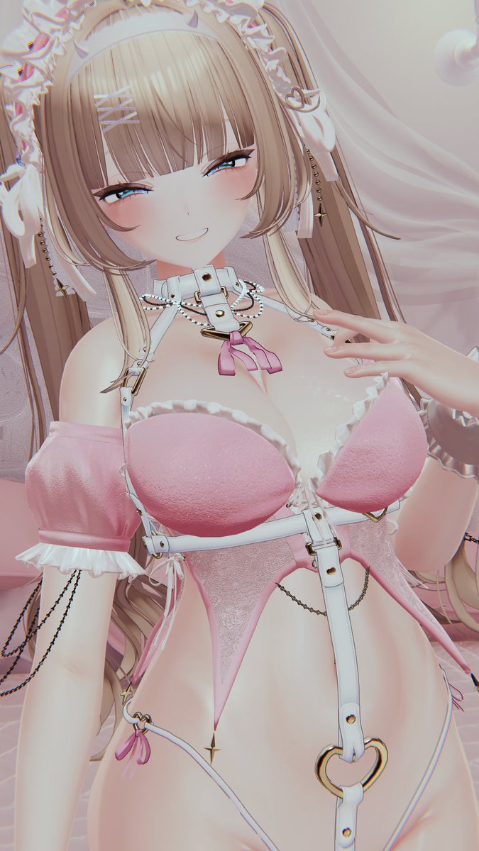 haruinvr's tweet image. 😄🩷✨💖
#BunnyHugs3D 
#xIIIange__ 
#てんすり