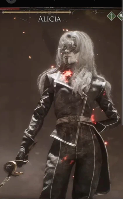 I know. but then here's her during the fight. Also the scars are actually different from real to painted