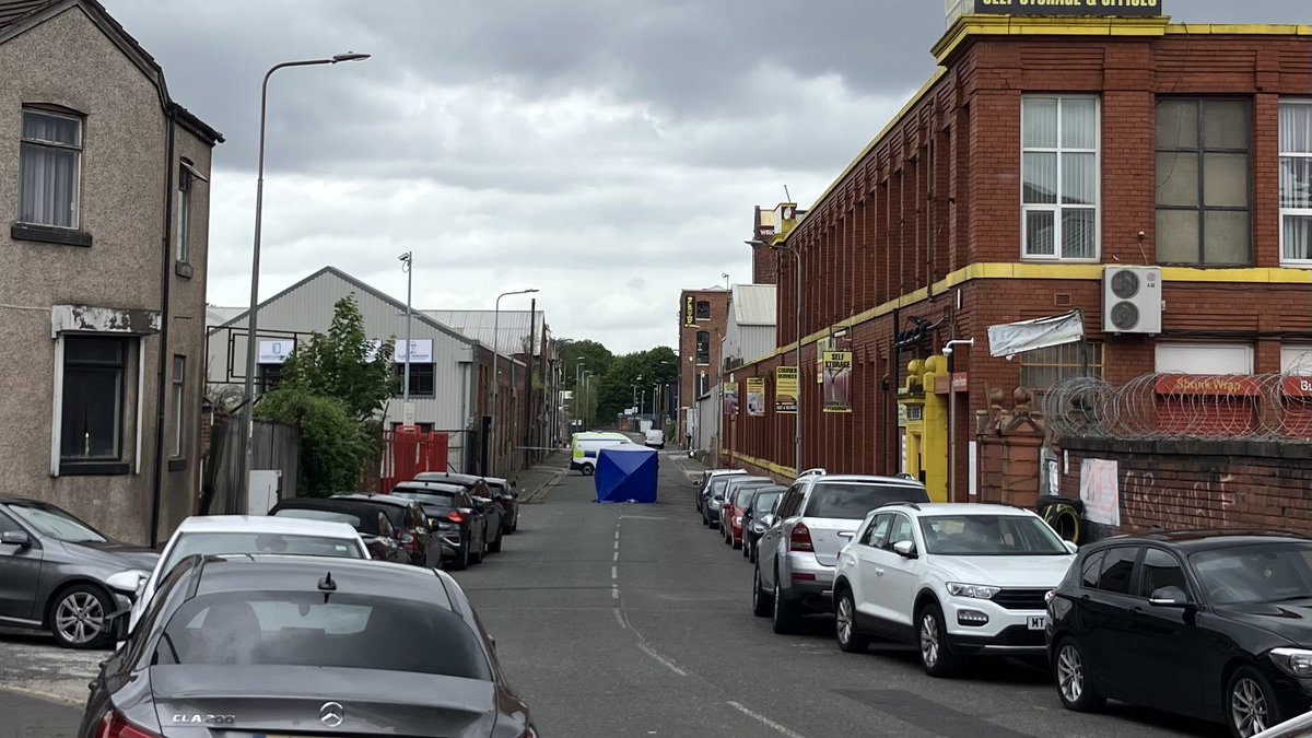 The cordon has been moved further down Cobden Street. <a href="/MENnewsdesk/">Manchester News MEN</a>